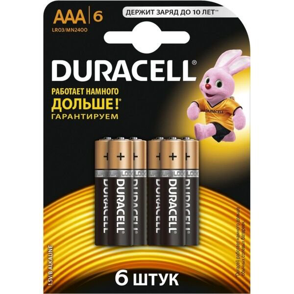 Батарейка Duracell Basic AAA 6шт купить,NaN