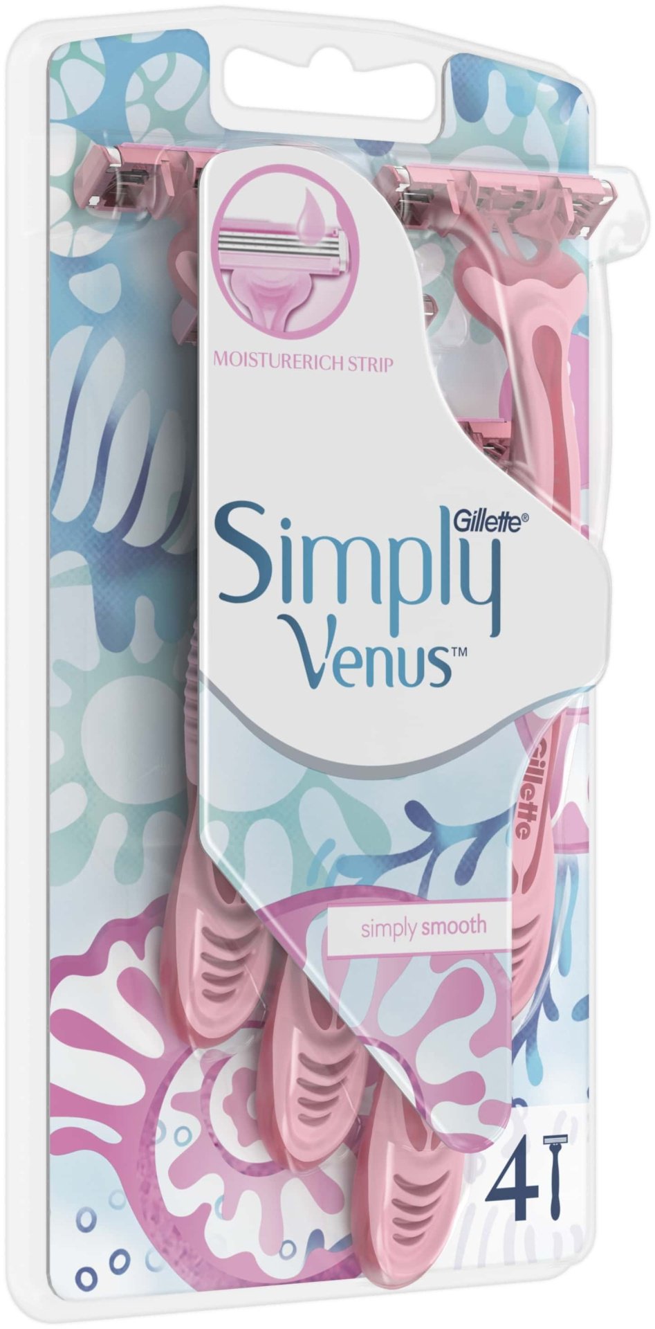 Gillette Venus Simply бритвенный станок 4 шт - ForteMarket Gillette Venus Simply бритвенный станок 4 шт купить,0