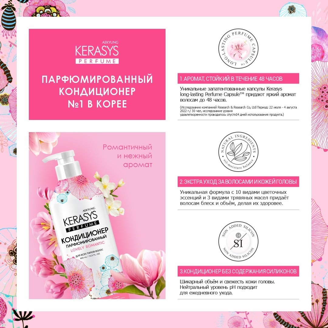 KeraSys Lovely Romantic кондиционер 400 мл - ForteMarket KeraSys Lovely Romantic кондиционер 400 мл купить,0