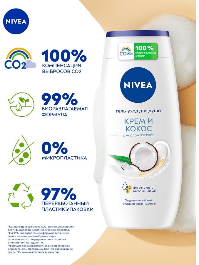 NIVEA с маслом жожоба гель 250 мл купить,0