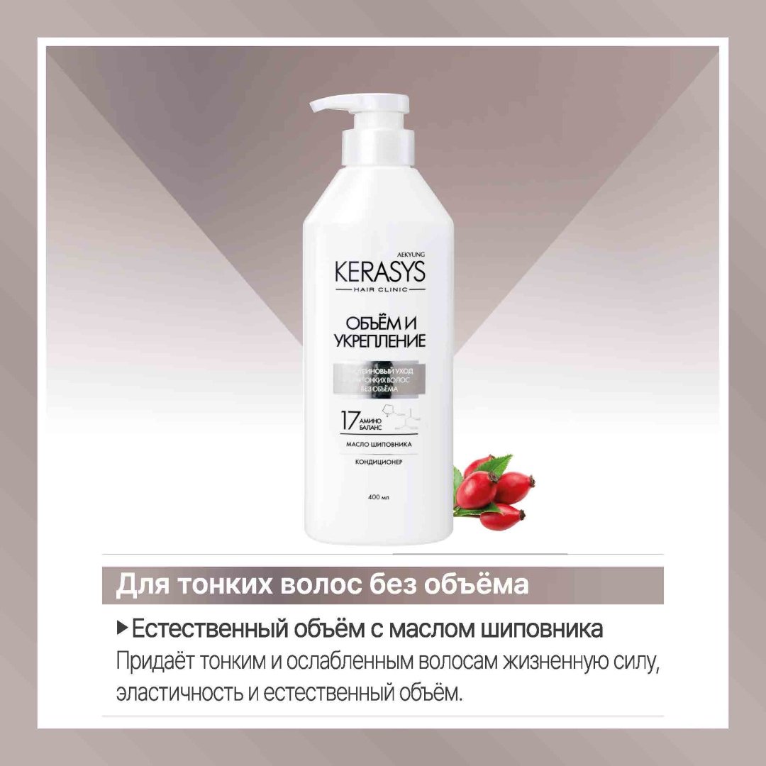 KeraSys кондиционер Объем и укрепление 400 мл - ForteMarket KeraSys кондиционер Объем и укрепление 400 мл купить,0