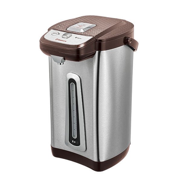 Термопот Sakura SA-1346BRS 6л серебристо-коричневый