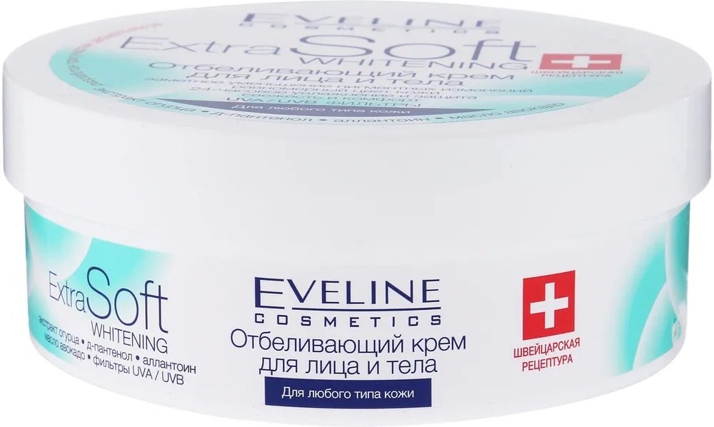 Eveline Cosmetics крем Extra Soft Whitening для лица, для тела 200 мл купить,NaN