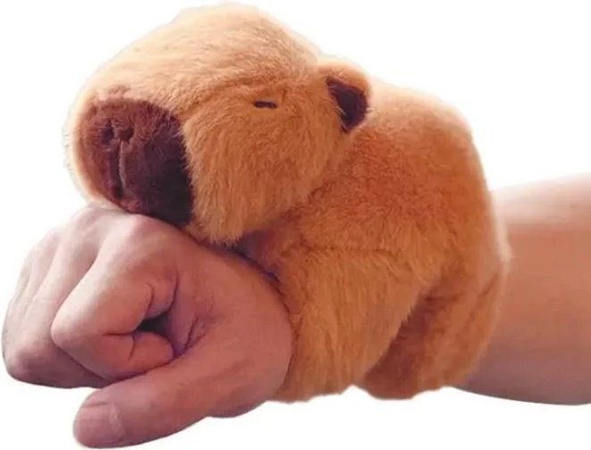 Мягкая игрушка Капибара, высота 19 см, коричневый