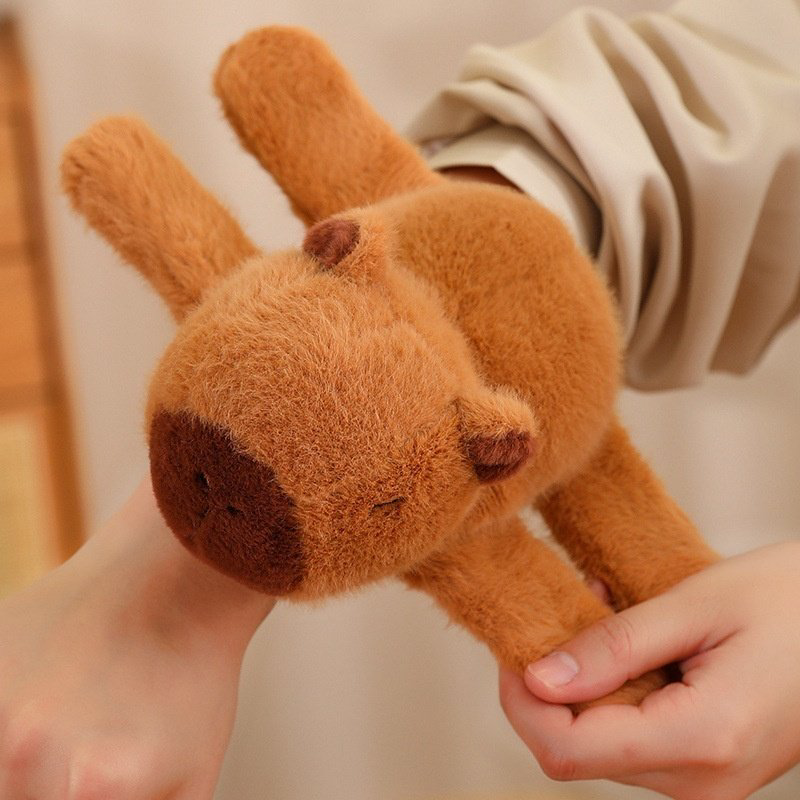Мягкая игрушка Капибара, высота 15 см, коричневый купить,NaN