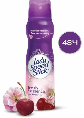 Lady Speed Stick Fresh &amp; Essence Вишня дезодорант-антиперспирант для женщин 150 мл купить,NaN