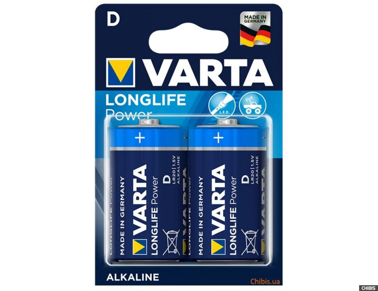 Батарейка Varta D Longlife Power 1.5Vx2