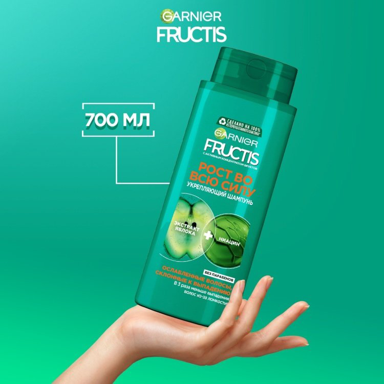 Garnier Fructis Рост во всю силу шампунь 700 мл купить,NaN