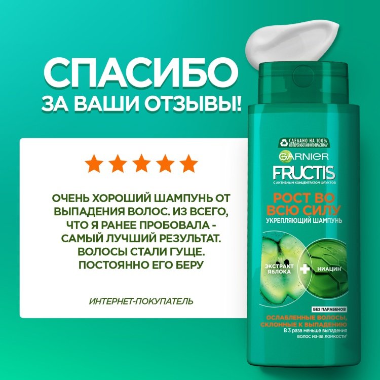 Garnier Fructis Рост во всю силу шампунь 700 мл купить,0