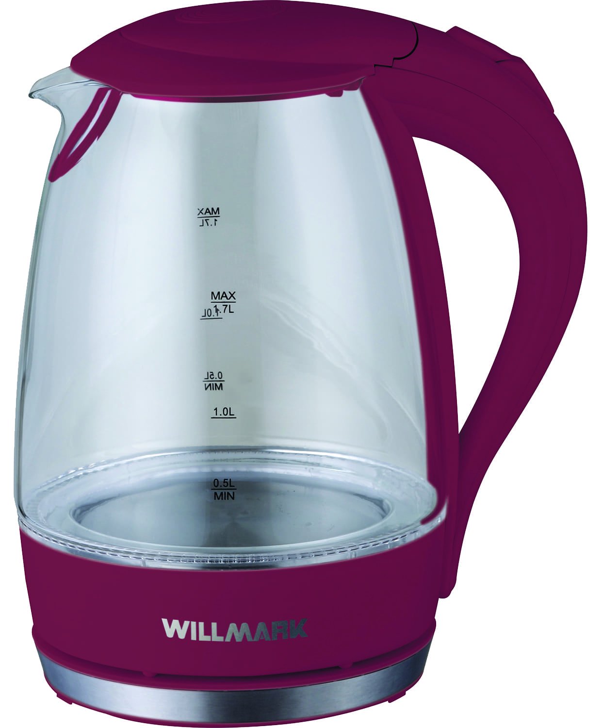 Чайник Willmark 1708G бордовый