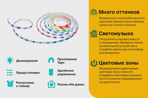 Умная многоцветная светодиодная Wi-Fi лента TP-Link Tapo L920-5