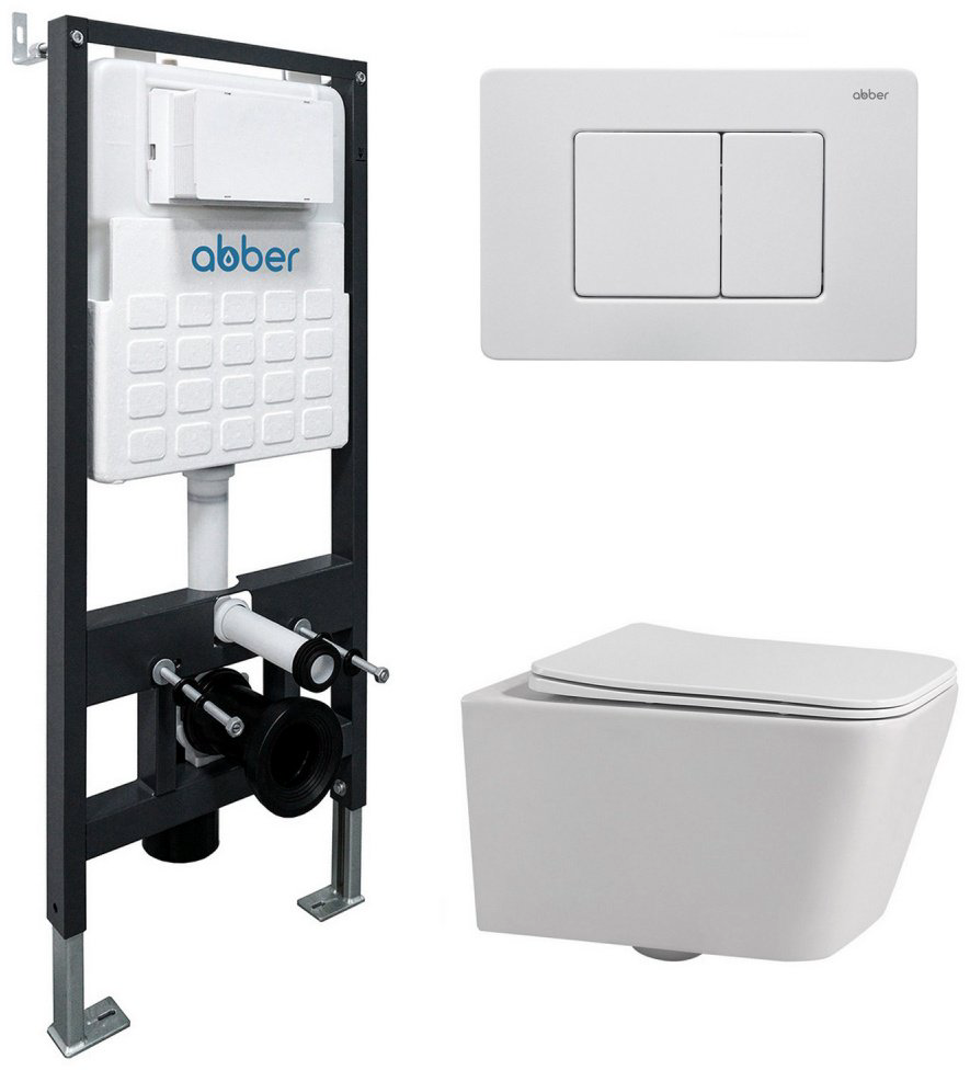 Унитаз Abber AC1201-AC0105-AC0120MW белый купить,211400