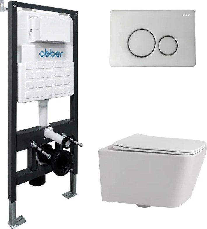 Abber унитаз с инсталляцией AC1201-AC0105-AC0121, керамика