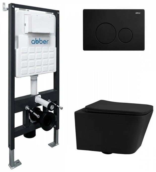 Abber унитаз с инсталляцией AC1201MB, керамика
