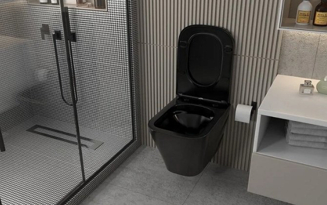 Унитаз Abber AC1201MB с инсталляцией черный купить,279700