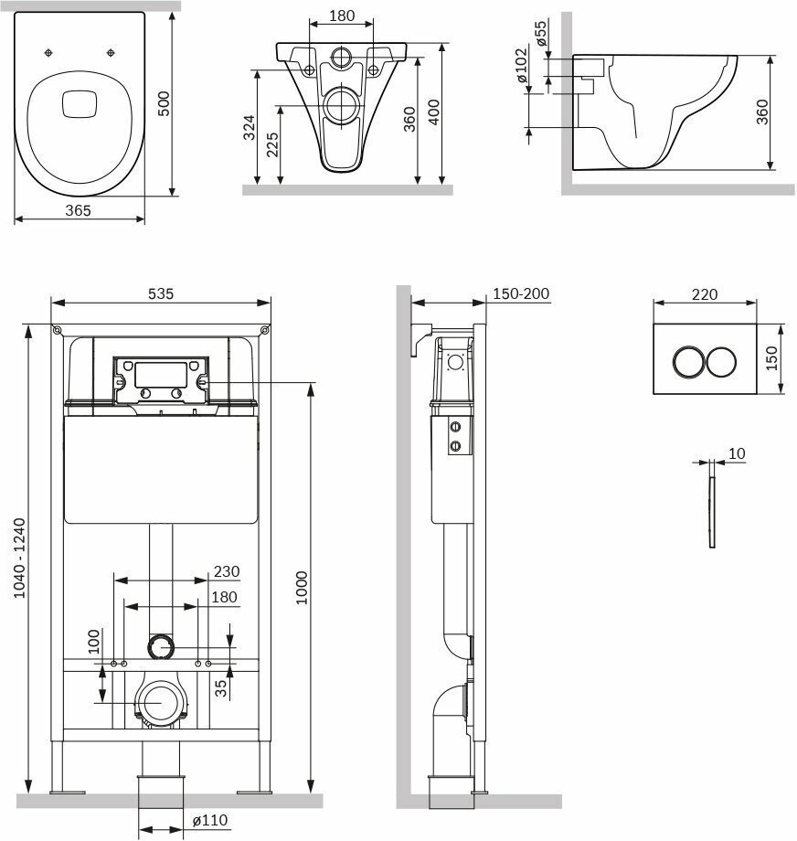 Унитаз AM.PM IS70151.901700 с инсталляцией белый купить,NaN