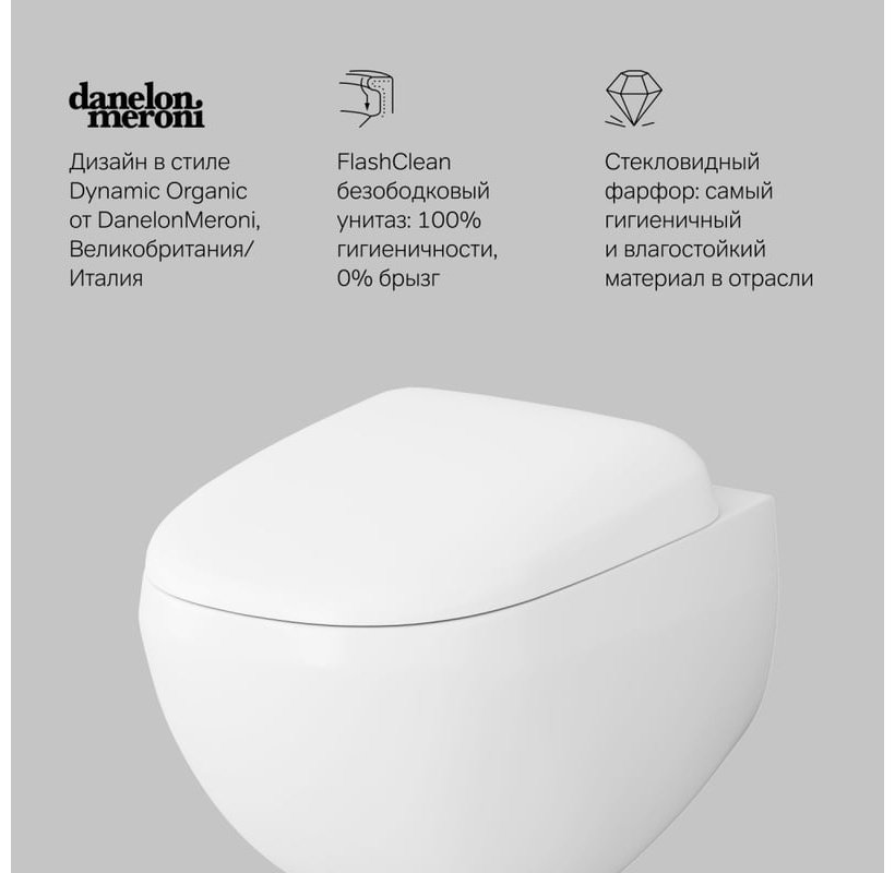Унитаз AM.PM C301700WH белый купить,NaN
