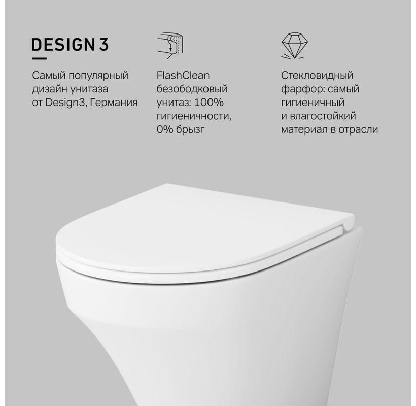 Унитаз AM.PM C501700WH белый купить,NaN
