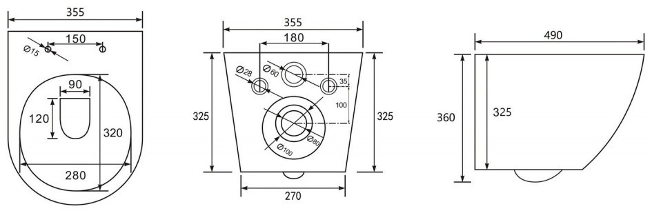 Унитаз Abber Bequem AC1100TMW белый