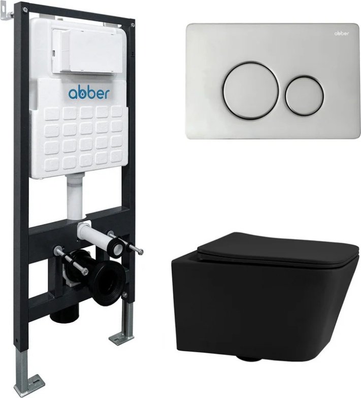 Abber унитаз с инсталляцией AC1201MB-AC0105-AC0121, керамика