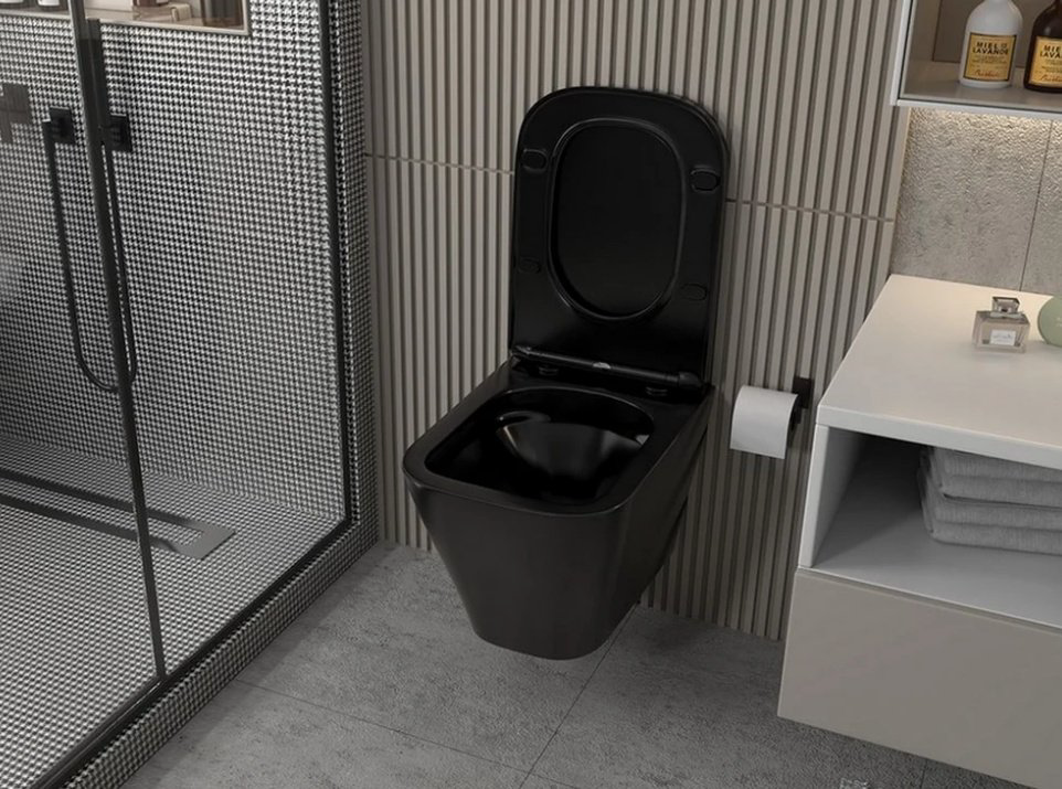 Унитаз Abber AC1201MB-AC0105-AC0121 с инсталляцией  черный купить,271600