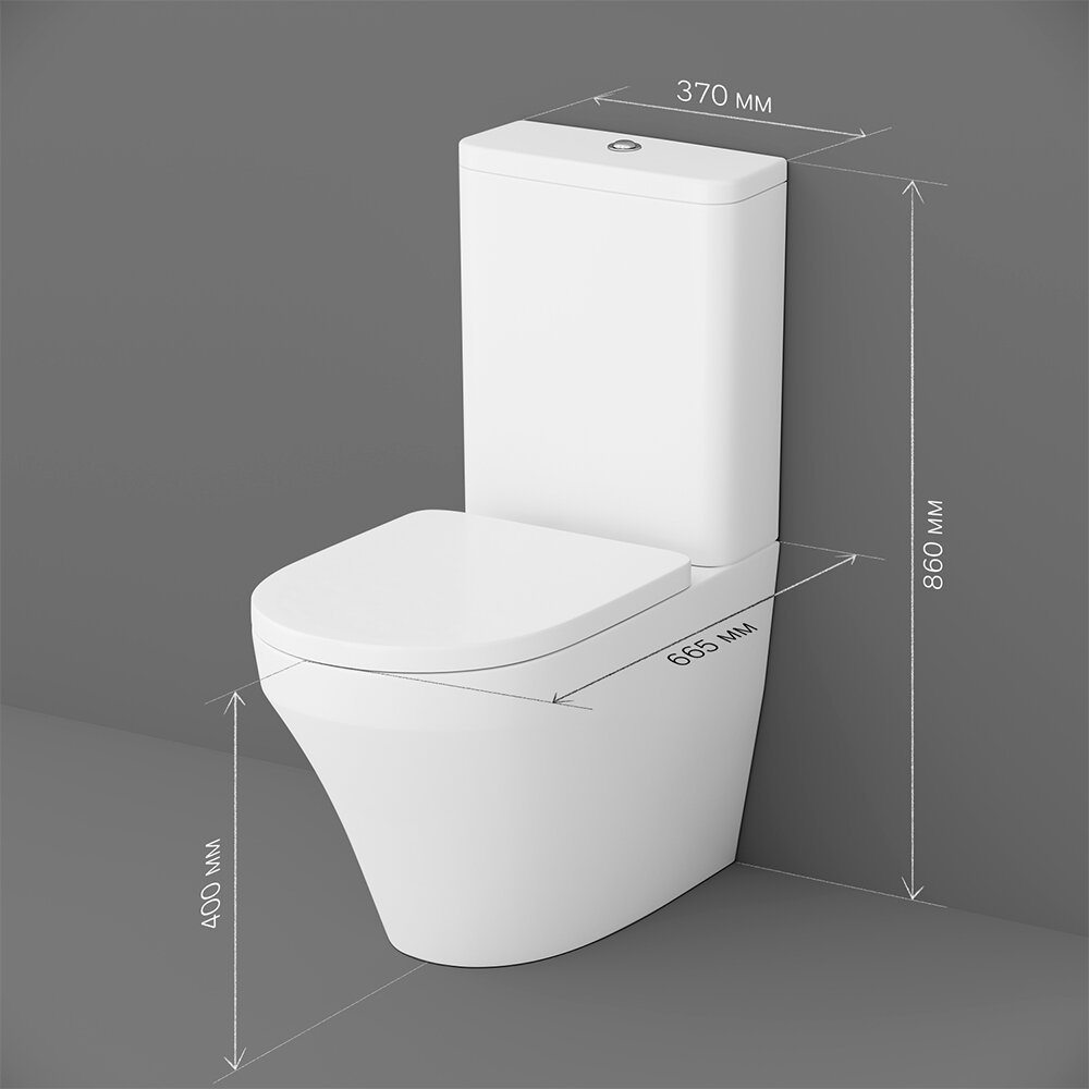 Унитаз-компакт AM.PM C508607WH белый купить,NaN
