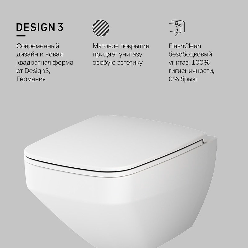 Унитаз AM.PM C50A1700MWSC белый купить,NaN