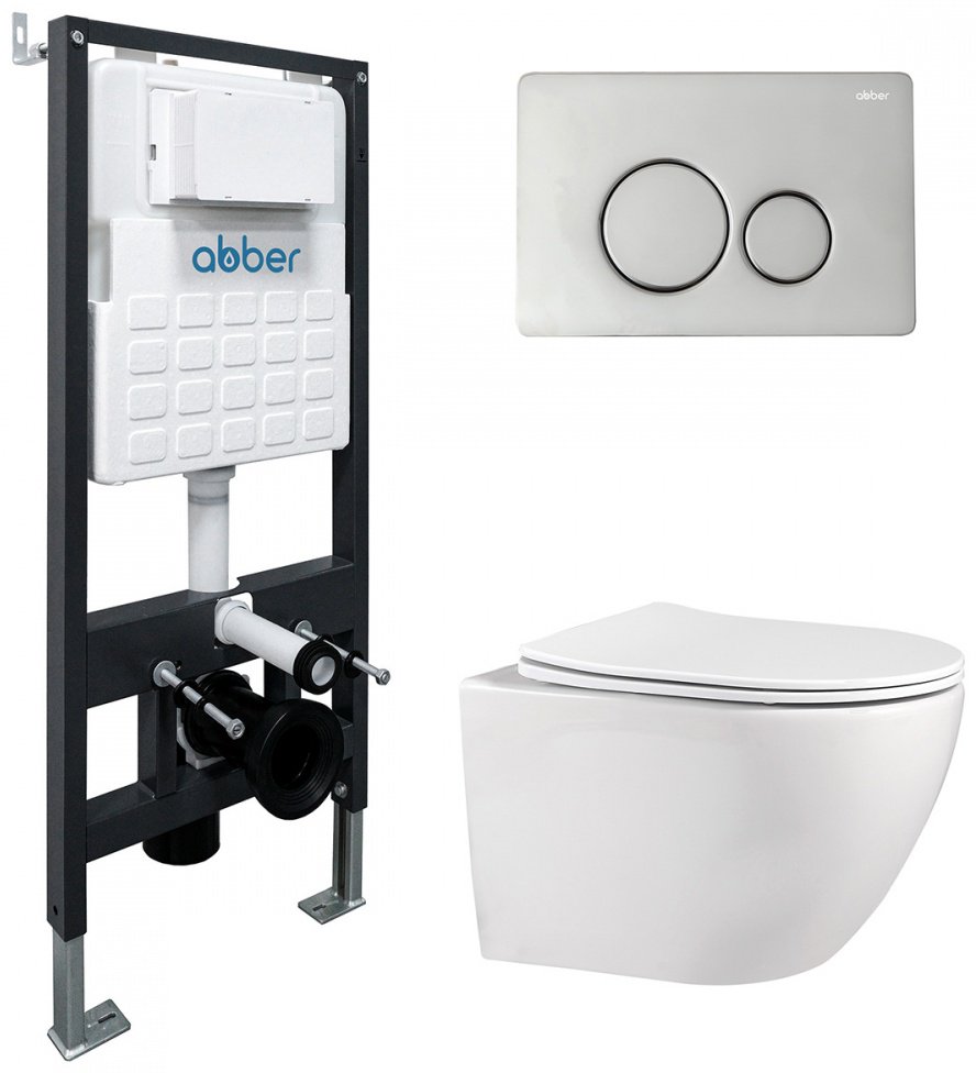 Abber унитаз с инсталляцией Bequem AC1100 , керамика