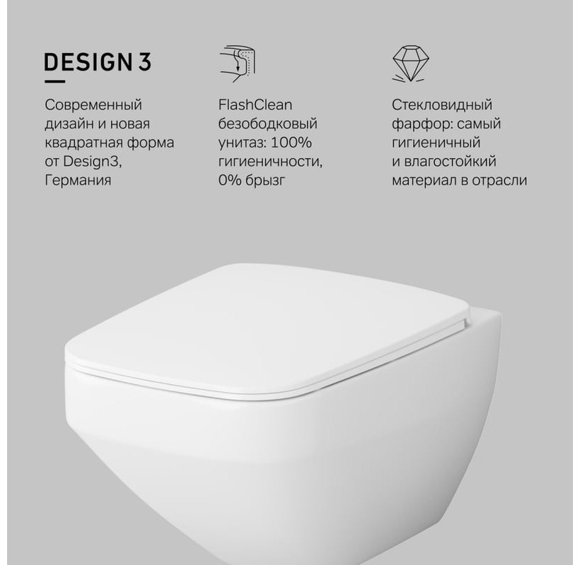 Унитаз AM.PM C50A1700SC белый купить,NaN