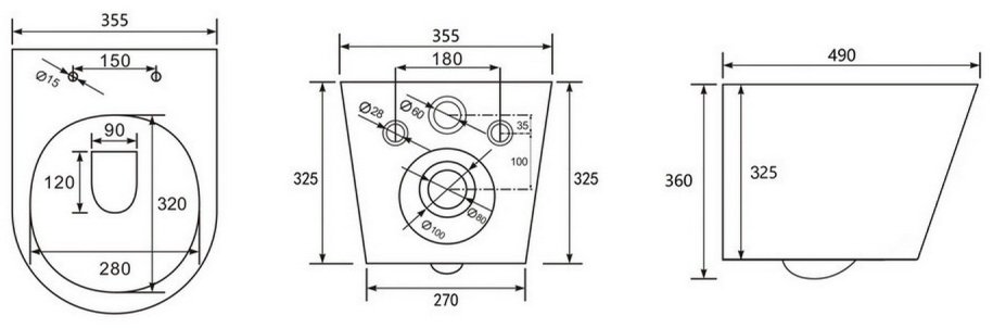 Унитаз Abber Bequem AC1102TMB черный купить,218500
