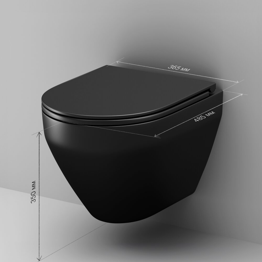 Унитаз AM.PM C701700MBSC черный купить,NaN