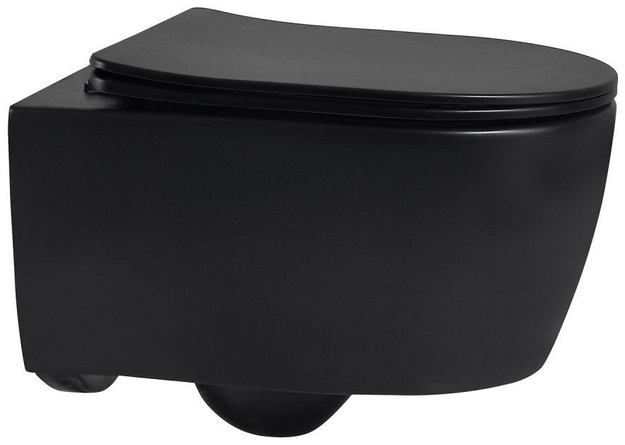Abber унитаз Bequem AC1104MB, керамика черный матовый