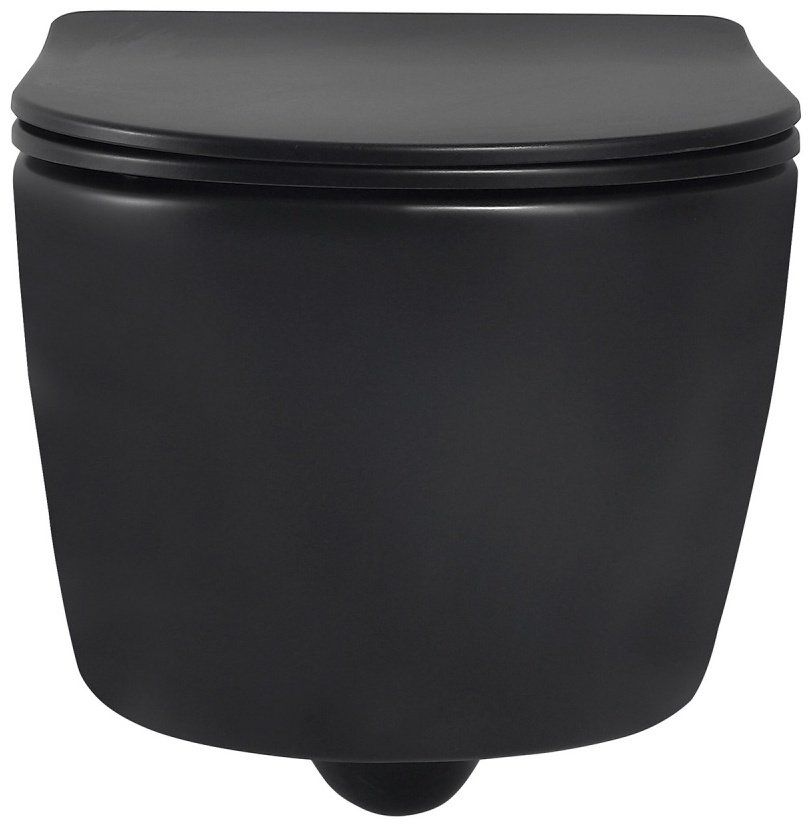 Abber унитаз Bequem AC1104MB, керамика черный матовый купить,0