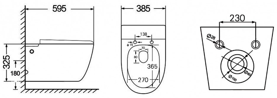 Унитаз Abber Bequem AC1107P белый купить,349100