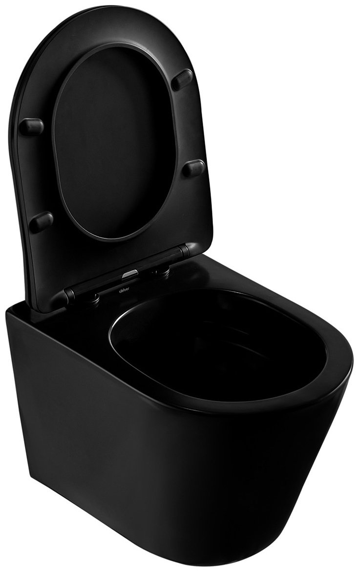 Унитаз Abber Bequem AC1102MB с инсталляцией черный купить,408945