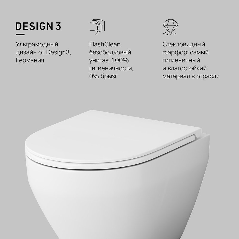 Унитаз AM.PM C701700SCSpiritV2.0 белый купить,NaN