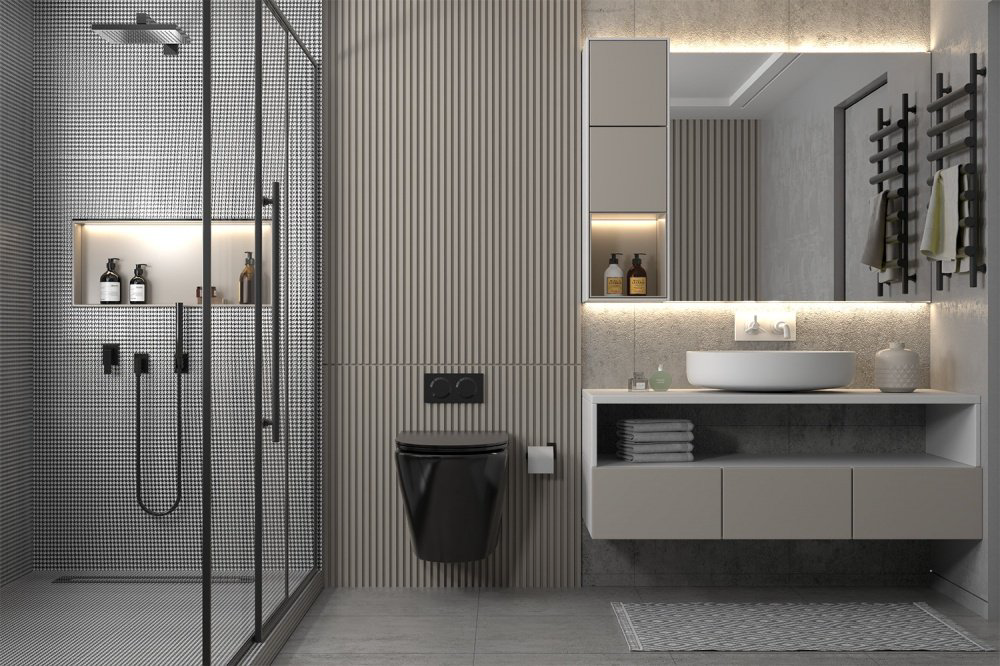 Унитаз Abber Bequem AC1102MB с инсталляцией черный купить,408945