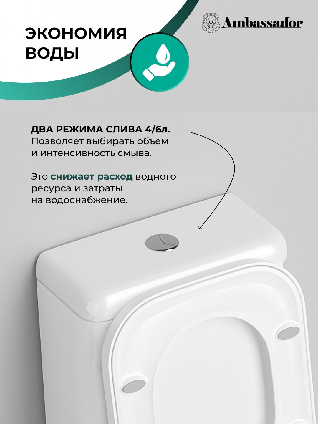 Унитаз Ambassador Forsa 247K19001S белый купить,NaN