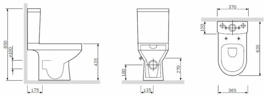 Унитаз AM.PM C708600SC Spirit V2.0 FlashClean белый купить,NaN