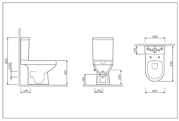 Унитаз AM.PM C708600WH белый купить,NaN