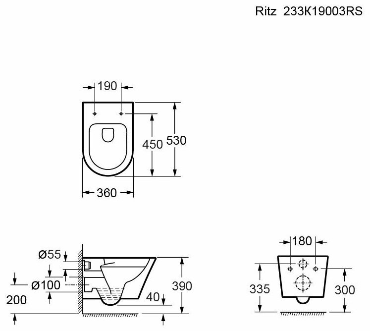 Унитаз Ambassador Ritz 233K19003RS белый купить,123280