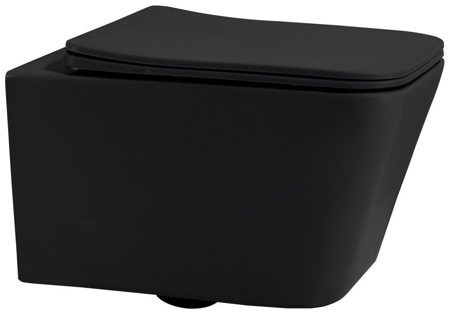 Унитаз Abber Rechteck AC1201MB с инсталляцией черный