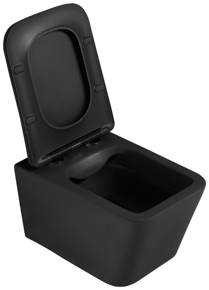 Унитаз Abber Rechteck AC1201MB с инсталляцией черный
