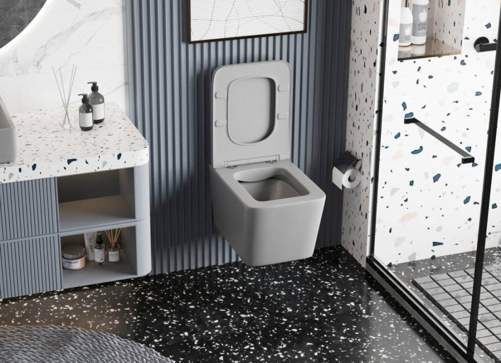 Унитаз Abber Rechteck AC1201MG серый купить,NaN