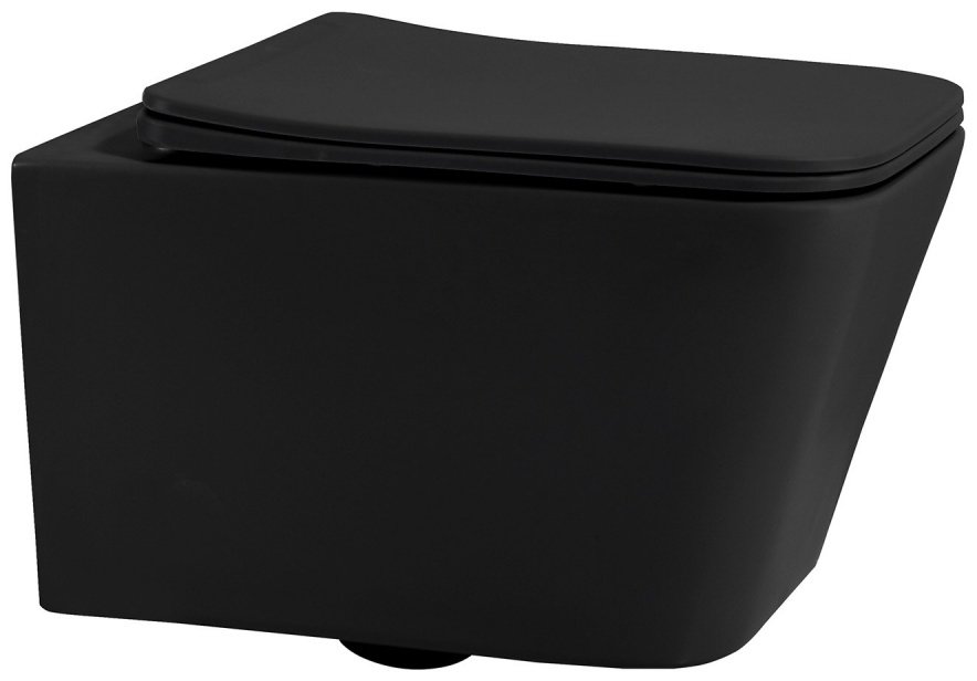 Унитаз Abber Rechteck AC1201MB с инсталляцией черный