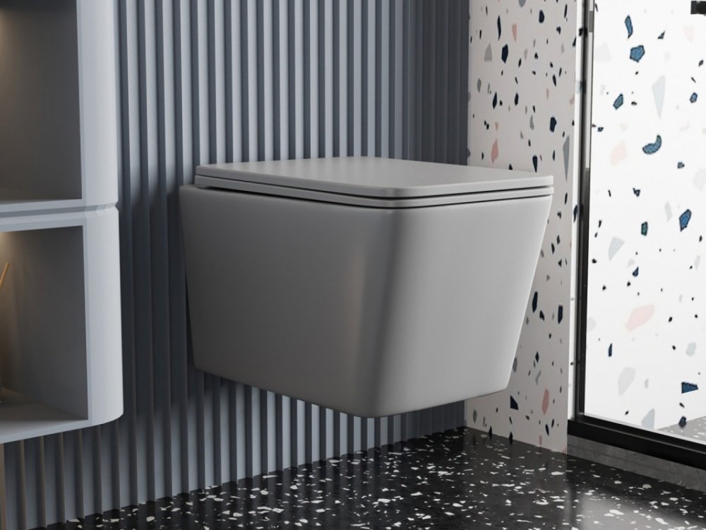 Унитаз Abber Rechteck AC1201MG серый купить,NaN