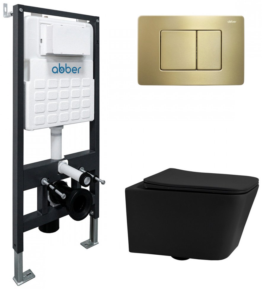 Abber унитаз с инсталляцией Rechteck AC1201MB, санфаянс