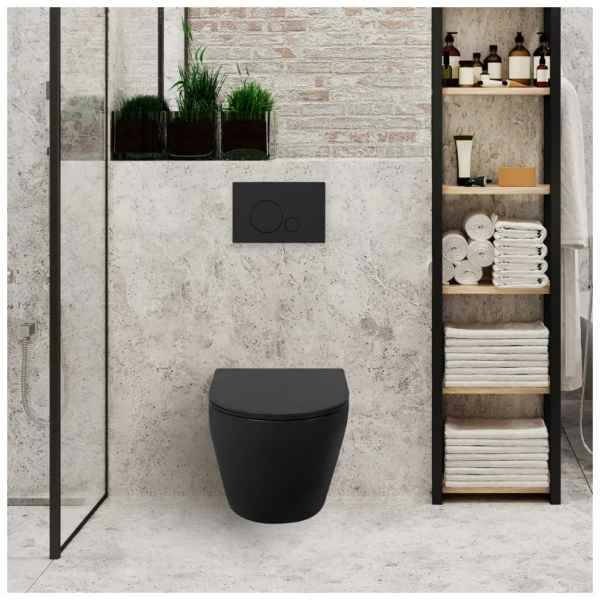 Унитаз BelBagno BB062CHR-MB черный купить,NaN