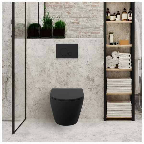 Унитаз BelBagno BB062CHR-MB черный купить,NaN