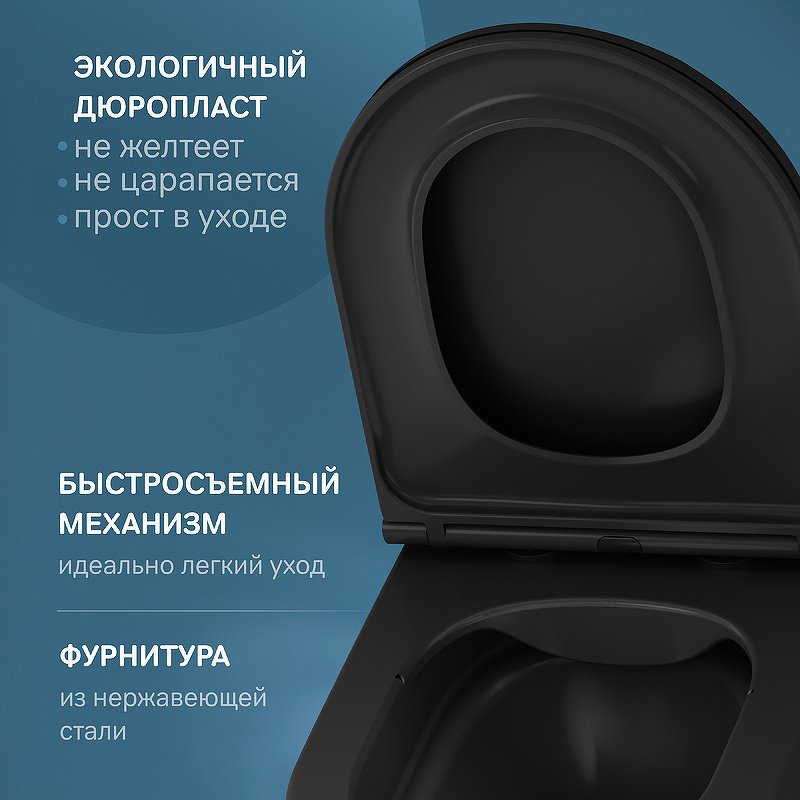 Унитаз AM.PM C8F1700MBSC черный купить,NaN
